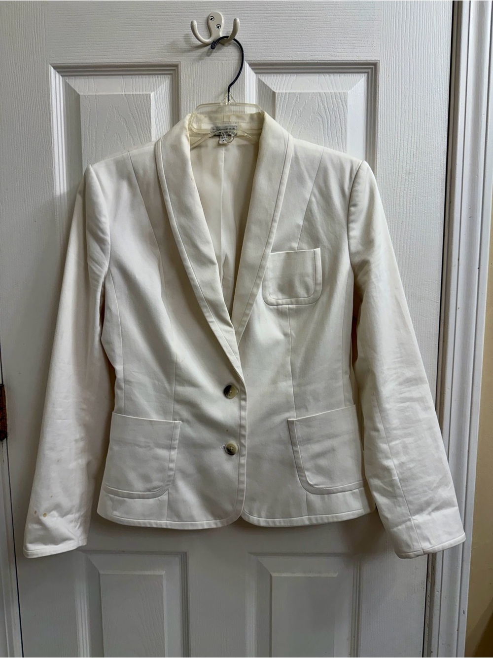 Express Cream Shawl Collar Blazer